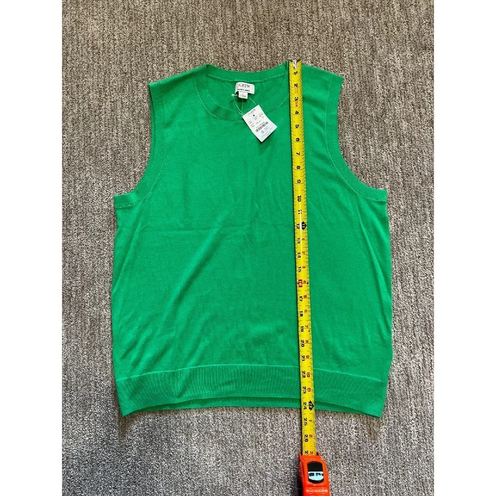 J. Crew Bright Green Sleeveless Crewneck Sweater